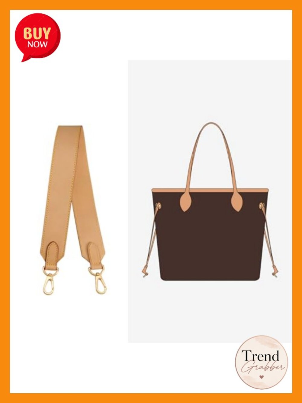 Purse Organizer Insert for Never Full Handbag & LV Strap